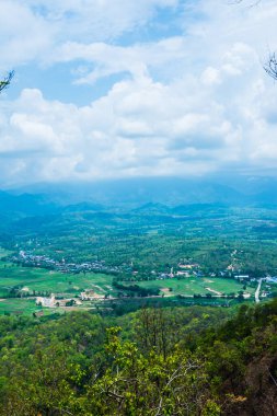 Tayland 'ın Lampang eyaletindeki Pan şehrinin en iyi manzarası
