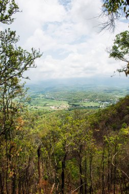Tayland 'ın Lampang eyaletindeki Pan şehrinin en iyi manzarası