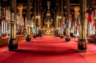 CHIANG MAI, THAILAND - 29 Mart 2020 Wat Pa Dara Phirom kraliyet tapınağı, Chiang Mai.