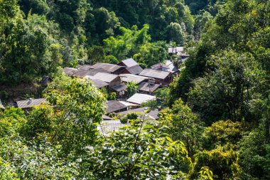 Tayland 'da ormandaki küçük bir köy..
