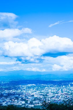 Chiangmai şehri Tayland 'a bakıyor..