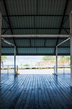 Doğal manzaralı ahşap zemin, Tayland