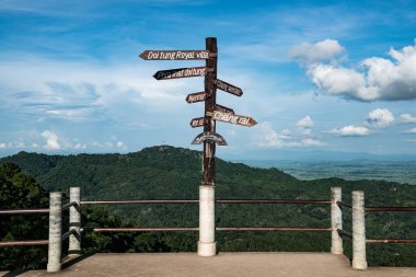 Doi Tung bakış açısı Chiang Rai eyaletinde, Tayland.