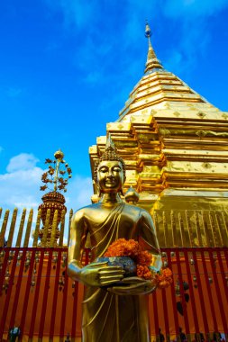 Chiangmai bölgesindeki Phrathat Doi Suthep tapınağı, Tayland.