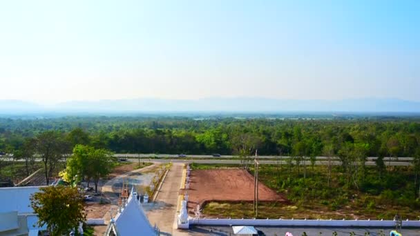 Landschaft Der Nationalstraße Vom Doi Nam Kaew Aussichtspunkt Provinz Lampang — Stockvideo