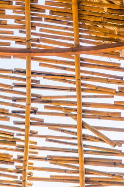 Bambu rendeliyor mavi gökyüzü, Tayland.