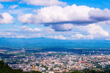 Chiangmai şehri Tayland 'a bakıyor..