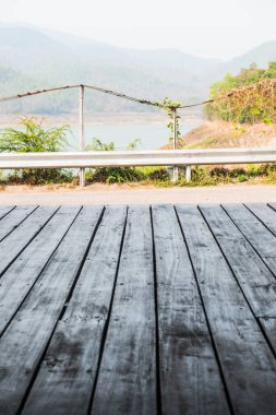 Doğal manzaralı ahşap zemin, Tayland