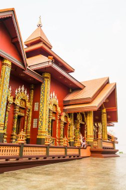 Beautiful Thai style church in Prayodkhunpol Wiang Kalong temple, Thailand. clipart