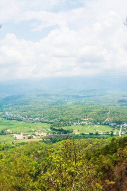 Tayland 'ın Lampang eyaletindeki Pan şehrinin en iyi manzarası