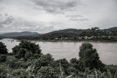 Mekong nehrinin doğal manzarası, Tayland.