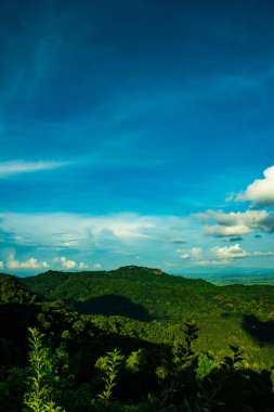 KM 12 'den bakıldığında dağ manzarası, Chiang Rai vilayeti.