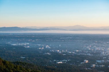 Chiang Mai city with morning sky, Thailand.