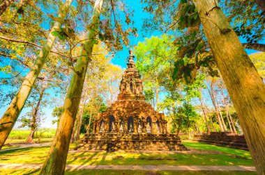 Chiang Saen bölgesinden Pa Sak Tapınağı veya Wat Pa Sak, Tayland 'ın Chiang Rai ilinde.