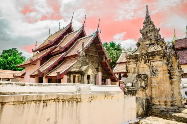 stock image Wai Lai Hin Kaeo Chang Yuen in Lampang Province. Ancient church in Wai Lai Hin Kaeo Chang Yuen at Lampang Province, Thailand.