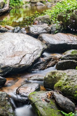 Doğal Park, Tayland 'da Wang Bua Ban şelalesinde su akışı.