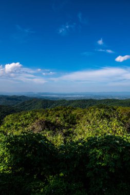 Tayland 'daki Kwan Phayao Gölü' nün üst manzarası.