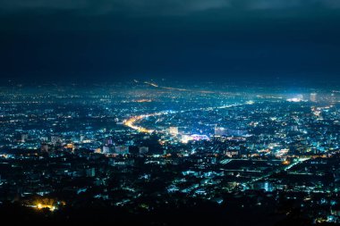 Chiangmai city in the night, Thailand.