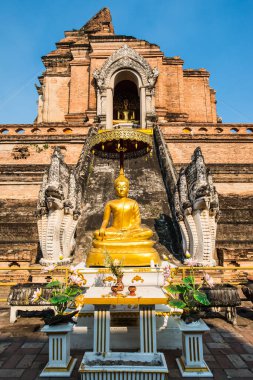 Tayland 'daki antik Varaviharn tapınağı Chediluang pagoda.