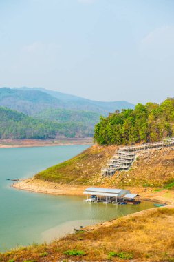 Landscape view of Mae Ngat Somboon Chon dam, Thailand clipart