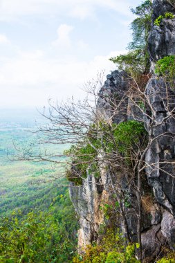Tayland 'ın Lampang bölgesindeki ağaçlar, mağaralar ve Pan şehri.