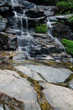 Thailand 'daki Doi Suthep Pui Ulusal Parkı' ndaki Şelaleden.