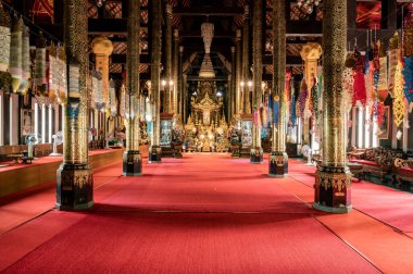 CHIANG MAI, THAILAND - 29 Mart 2020 Wat Pa Dara Phirom kraliyet tapınağı, Chiang Mai.