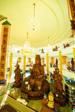 Guan Yin heykeli Hyuaplakang Tapınağı, Tayland 'da yapılmış..
