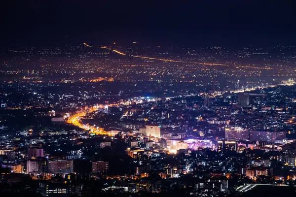 Chiangmai city in the night, Thailand.