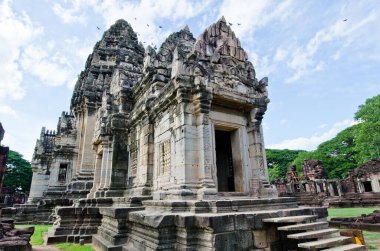 Asıl kule phimai tarihi park, Tayland.