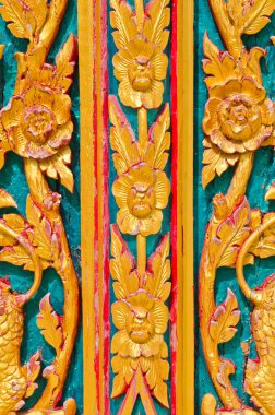 Tayland tarzı duvar oyma sanatı, Tayland.