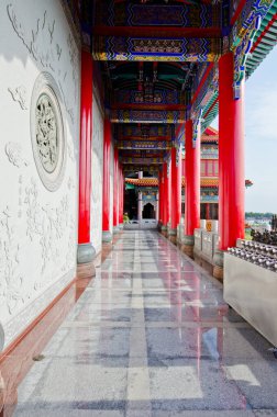 Çin tapınağı koridoru, Tayland.