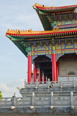 Çin tapınağının manzarası, Tayland.