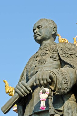 Kral Chulalongkorn heykeli Mahachulalongkornra javidyalaya Üniversitesi, Tayland.