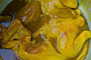 Kızarmış tavuk için taze tavuk, Tayland usulü yemek, Tayland.