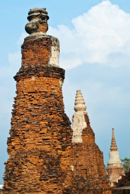 Tayland 'ın Ayutthaya ilindeki eski pagoda.