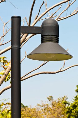 Park, Tayland 'da siyah bahçe lambası.