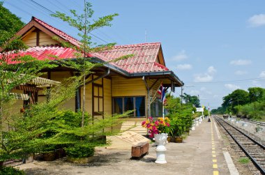 Tayland 'ın Sakreo ilindeki tren istasyonu..