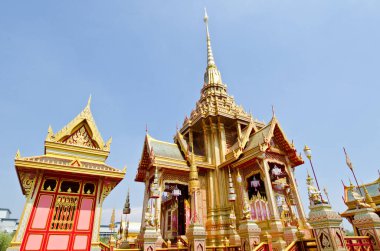Kraliyet krematoryumu (Phra Men) kraliyet yakma töreninde, Tayland.