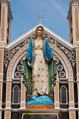 Meryem Ana heykeli Chanthaburi Eyaleti, Tayland.