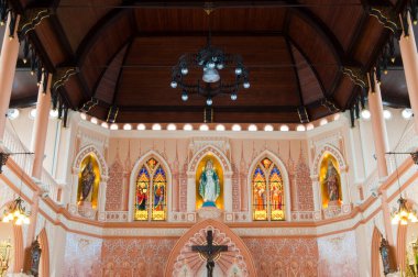 Kilisenin içindeki dekorasyon, Tayland.