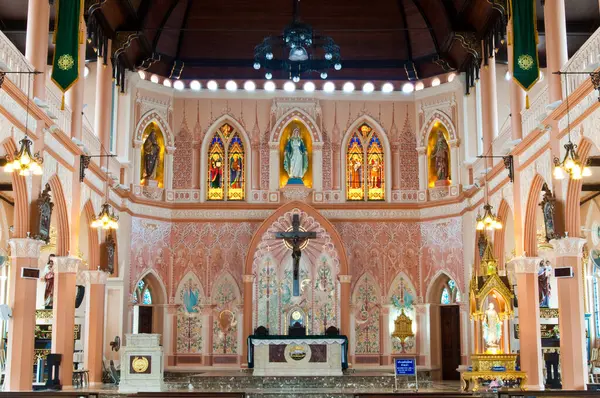 Kilisenin içindeki dekorasyon, Tayland.