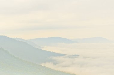 Bakış açısına göre sis denizi, Tayland Nakhonratchasima vilayeti.