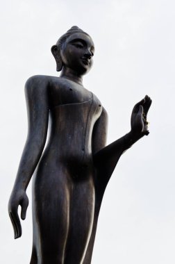 Standın silueti Buddha heykeli, Tayland