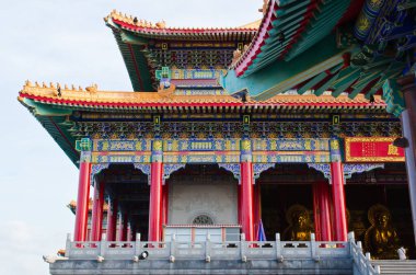 Çin tapınağının manzarası, Tayland.