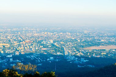 Chiangmai şehri Tayland 'a bakıyor..