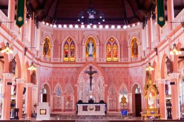 Kilisenin içindeki dekorasyon, Tayland.