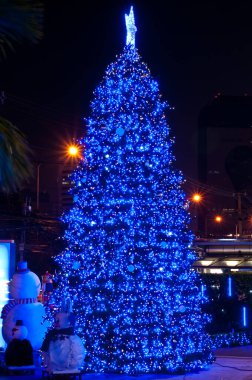 Tayland 'da mavi Noel ağacı.