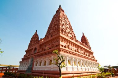 Mavi gökyüzü, Tayland Güzel pagoda.