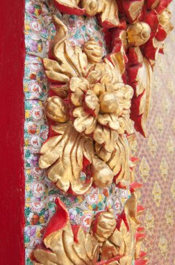 Duvarda çicek kalıbı, Tayland.